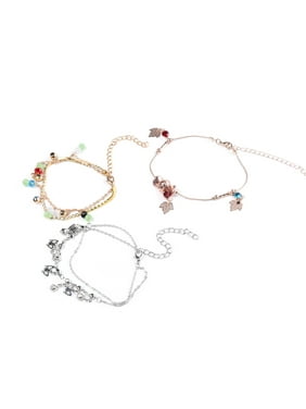 Suyi Ankle Bracelet for Women Girls Adjustable Boho Beach Anklets Color Bead Foot Chain Gift